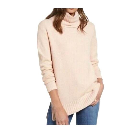 BP. Longline Turtleneck Oversized Sweater Top In Pink Adobe Size Large New - Picture 14 of 14